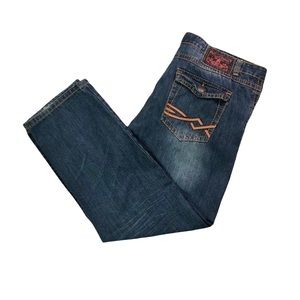 Parish Nation Stonewashed Jeans Sz 48 x 33 Blue